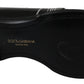 Elegant Black White Leather Loafers