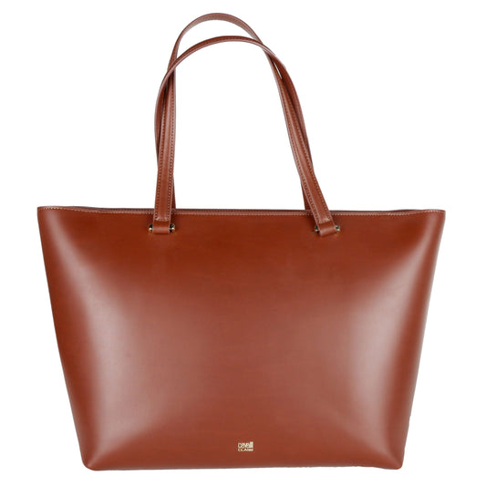 Dark Brown Calfskin Women Shoulder Bag