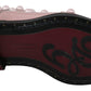 Elegant Pink Crystal-Embellished Lace-Up Flats