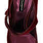 Red Velvet Crystal-Embellished Mary Janes Heels