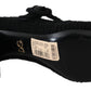 Elegant Black Wool Mary Janes Pumps