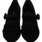 Elegant Black Wool Mary Janes Pumps
