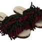 Chic Multicolor Suede Slide Slippers