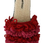 Chic Red Suede Slippers with Shearling Lining