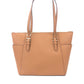 Charlotte Signature Leather Large Top Zip Tote Handbag Bag