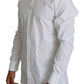 Elegant Slim Fit White Cotton Shirt