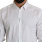 Elegant Slim Fit White Cotton Shirt