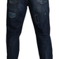 Sleek Two-Tone Cotton Trousers