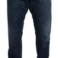 Elegant Dark Blue Regular Fit Denim Jeans