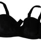 Elegant Black Lace Silk Bra
