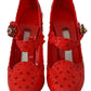 Red Floral Crystal CINDERELLA Heels Shoes
