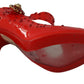 Red Floral Crystal CINDERELLA Heels Shoes