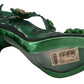 Emerald Elegance Crystal Cinderella Pumps