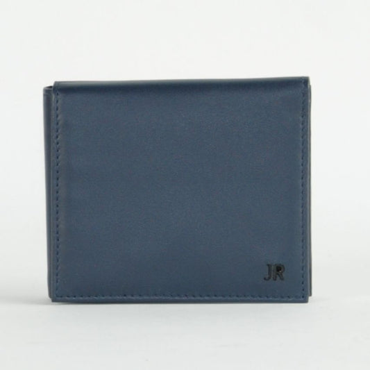 Navy Blue Calfskin Men Wallet