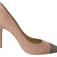 Crystal Embellished Powder Pink Pumps