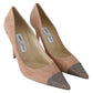 Crystal Embellished Powder Pink Pumps