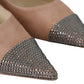 Crystal Embellished Powder Pink Pumps