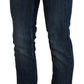Chic Blue Washed Skinny Denim Elegance