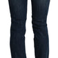 Chic Blue Washed Skinny Denim Elegance