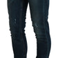 Sleek Low Waist Skinny Denim - Blue Washed