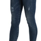 Chic Blue Washed Skinny Jeans