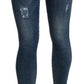 Chic Blue Washed Skinny Jeans