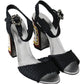 Elegant Ankle Strap Sandals with LED Lights