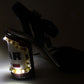 Elegant Ankle Strap Sandals with LED Lights
