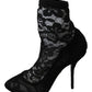 Elegant Black Lace High Heel Pumps