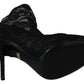Elegant Black Lace High Heel Pumps