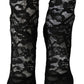 Elegant Black Lace High Heel Pumps