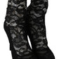 Elegant Black Lace High Heel Pumps