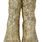 Golden Elegance Ankle Boots