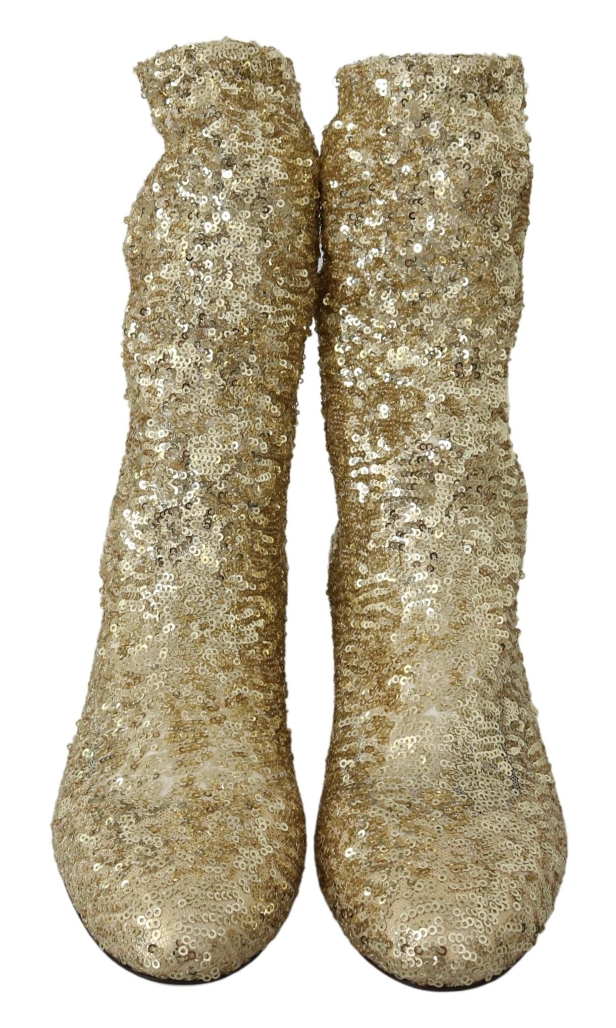 Golden Elegance Ankle Boots