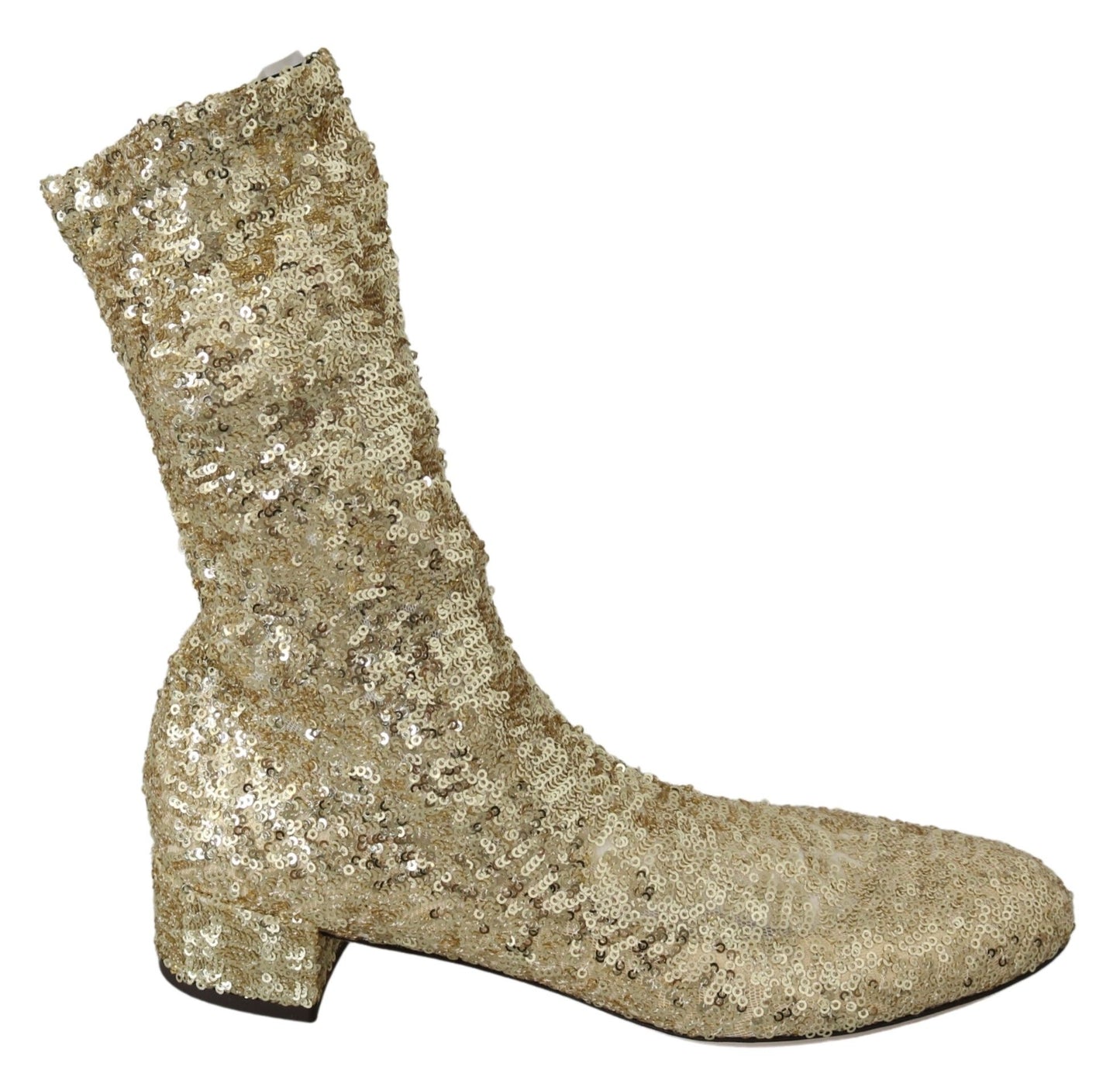 Golden Elegance Ankle Boots