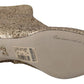 Glimmering Gold Sequined Leather Boots