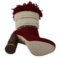 Chic Multicolor Shearling High Heel Boots