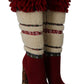 Chic Multicolor Shearling High Heel Boots