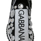 Chic Monochrome Crystal Studded Sneakers