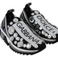 Chic Monochrome Crystal Studded Sneakers