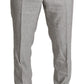 Elegant Slim Fit Gray Linen-Silk Suit