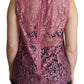 Elegant Pink Taormina Lace Sleeveless Top