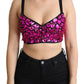 Crystal-Embellished Crop Top