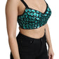 Crystal-Embellished Cropped Top Extravaganza