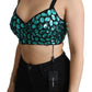 Crystal-Embellished Cropped Top Extravaganza