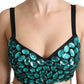 Crystal-Embellished Cropped Top Extravaganza