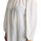 Elegant White Silk Pussy Bow Blouse