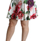 Floral Brocade A-Line Mini Skirt