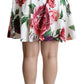 Floral Brocade A-Line Mini Skirt