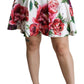 Floral Brocade A-Line Mini Skirt